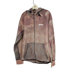 Unisex ESL Gamer Esports Full Zip Custom Bleach Dye Hoodie Size XL